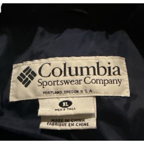 Columbia One Piece Ski Suit Men’s XL Tall Navy Teal Insulated 90s Snowsuit VTG - Picture 5 of 6